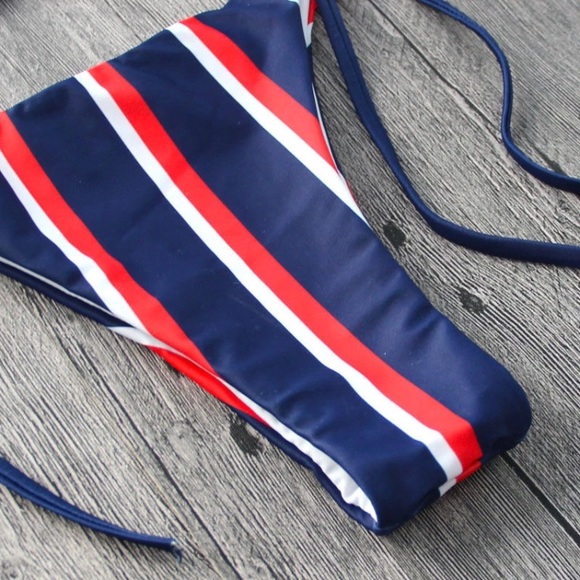 ♡ Brazilian Striped Bikini - Picture 5 of 7